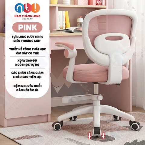 Ghế chống gù lưng NTL8, Ghế học sinh tăng giảm chiều cao cho bé