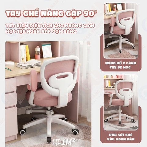 Ghế chống gù lưng NTL8, Ghế học sinh tăng giảm chiều cao cho bé