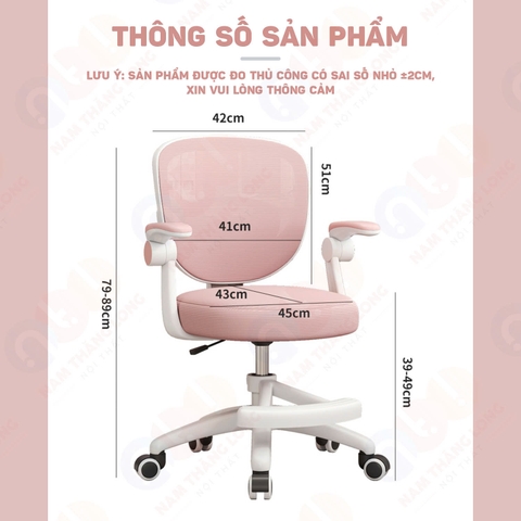 Ghế chống gù lưng NTL8, Ghế học sinh tăng giảm chiều cao cho bé