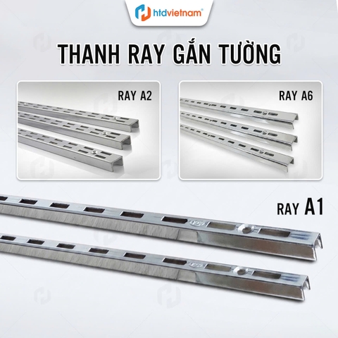 Thanh ray gắn tường làm giá kệ đỡ