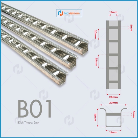Thanh ray đỡ gắn kệ gỗ HTD-B01
