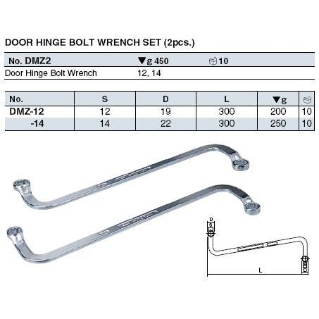 Bộ tròng chữ Z tháo ốc bản lề cửa DMZ2