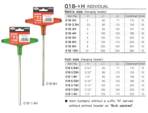 Bộ lục giác chữ T Eight 018-S1