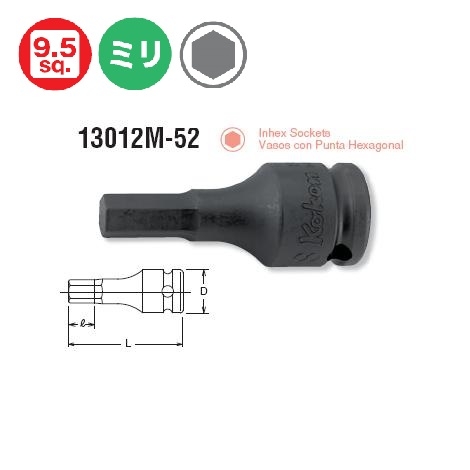 Đầu tuýp lục giác Koken 3/8 inch 13012M