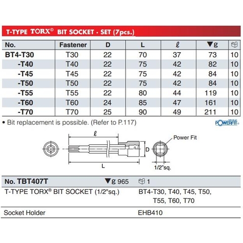 Đầu bits sao khẩu 1/2 BT4