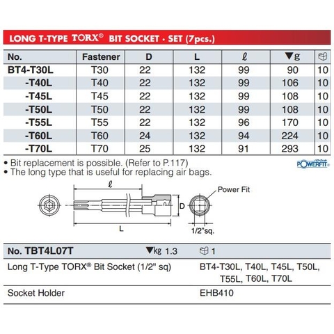 Đầu bits sao khẩu 1/2 BT4