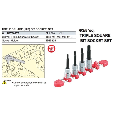 Bộ đầu sao 12 cạnh KTC TBT304TS