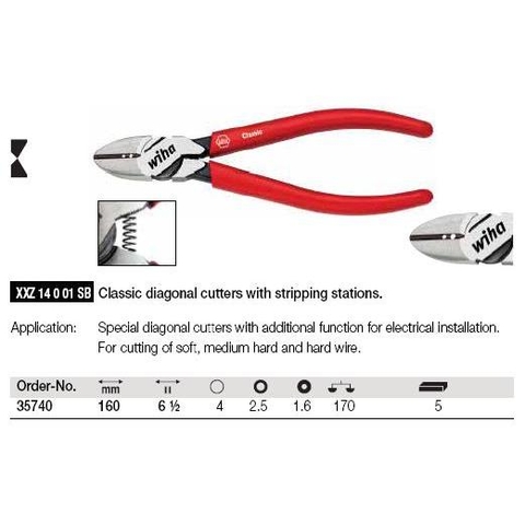 Kìm cắt dây Wiha 35740