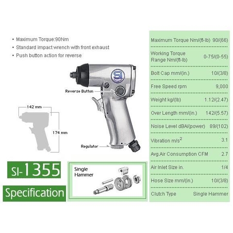 Súng xiết bu lông 3/8 Shinano SI-1355