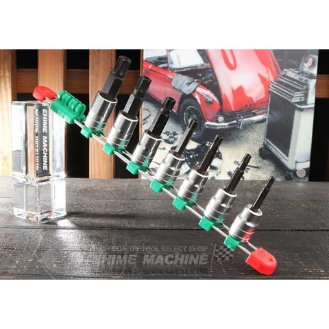 Bộ khẩu lục giác bông có lỗ KTC TBT407TH