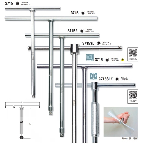 Tay vặn nhanh chữ T đầu 3/8 3715SLK