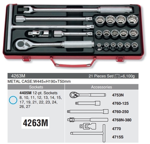 Bộ tuýp Koken 1/2 inch 4263M