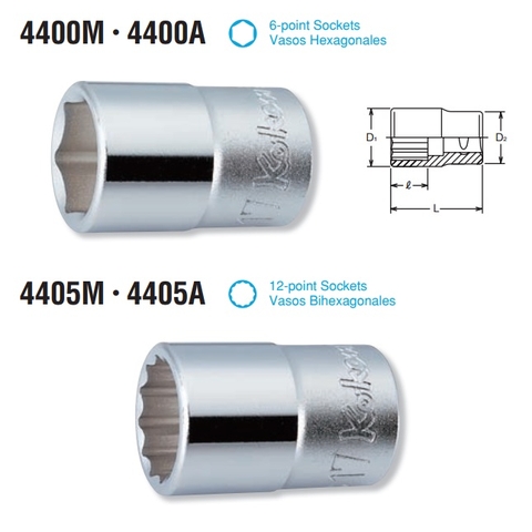 Đầu khẩu Koken 1/2 inch 4400M