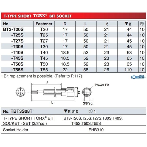 Đầu bits sao khẩu 3/8 BT3