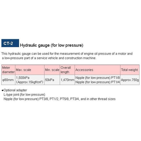 Đồng hồ đo áp suất dầu CT-2