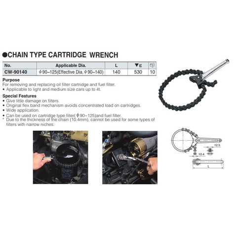 Đai xích tháo cốc lọc CW-90140