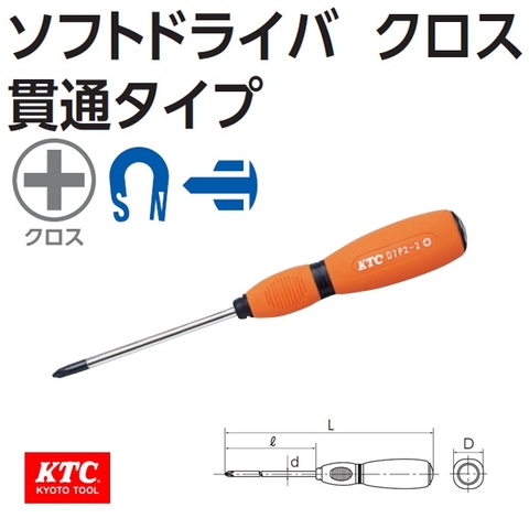 Tô vít 4 cạnh cán nhựa KTC dòng D7P2