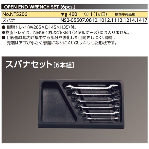 Bộ cờ lê Nepros NTS206