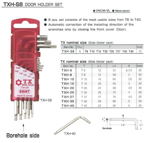 Bộ lục giác bông 8 cỡ Eight TXH-S8