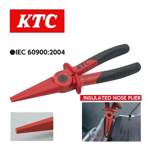 Kìm mỏ nhọn cách điện KTC ZPSL-220R