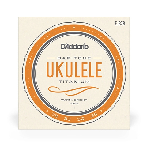 D'Addario EJ87B Titanium Ukulele Strings, Baritone