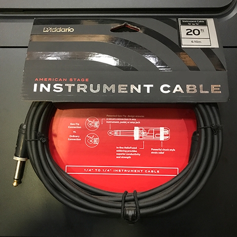 Dây Kết Nối D'Addario PW AMSG 20 American Stage Instrument Cable 20feet