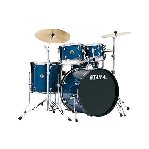 TAMA RM52KH6-HLB Rhythm Mate 5-Piece Drum Set w/Hardware, Hairline Blue