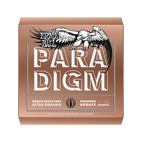 Ernie Ball Paradigm Light Phosphor Bronze Acoustic Guitar Strings, 11-52