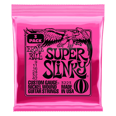 Dây Đàn Guitar Điện Ernie Ball 3223 Super Slinky Nickel Wound - Cỡ .009-.042