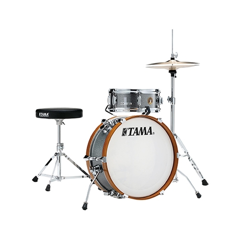 TAMA LJK28H4-GXS Club-JAM Mini Drum Kit 2-Piece w/Hardware, No Cymbal Holder, Galaxy Silver