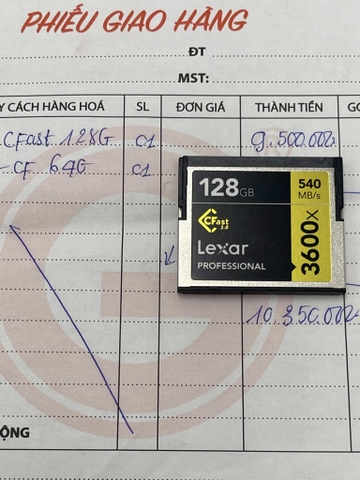 Lexar CFast 2.0 128GB Professional 3600x 540mb/s