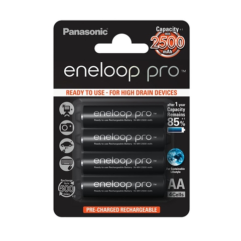 Pin Sạc Eneloop Pro AA 2500mAh x 4