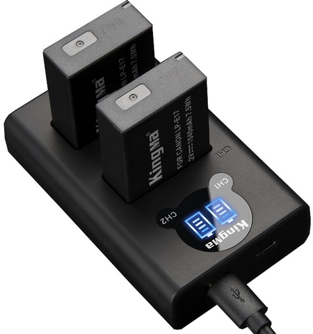 Bộ sạc đôi + pin Kingma LP-E17