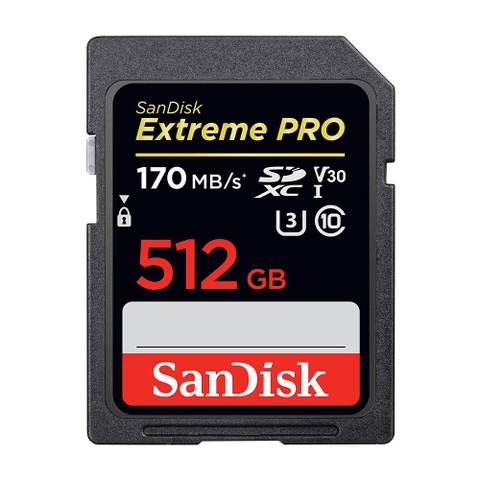 Thẻ nhớ SD Sandisk Extreme PRO 512GB 170mb/s (Chính hãng)