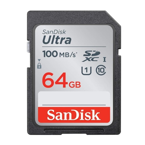 Thẻ nhớ SD Sandisk Ultra 64GB 100mb/s (Chính hãng)