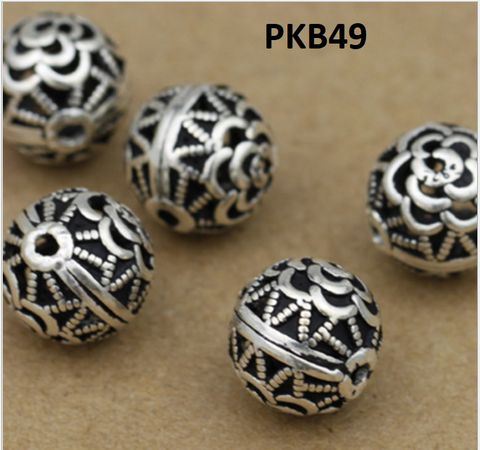 Charm Bạc Hoa Văn Xinh Xắn - PKB49