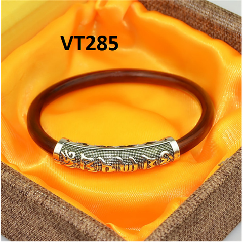 Vòng Tay  Om Mani Padme Hum Gỗ Huyết Rồng Tây Tạng - VT285