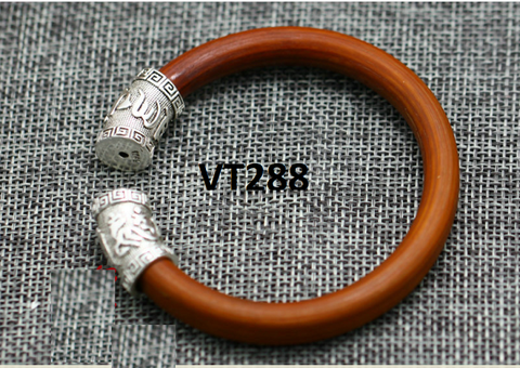 Vòng Tay Gỗ Vine Tây Tạng - Lục Tự Minh Chú   - VT288
