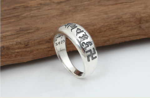 NHẪN KHẮC OM MANI PADME HUM - CHỮ VẠN - NH206