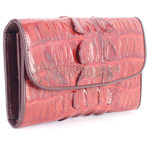 Những mẫu ví nữ cầm tay da cá sấu nhiều gai đẹp