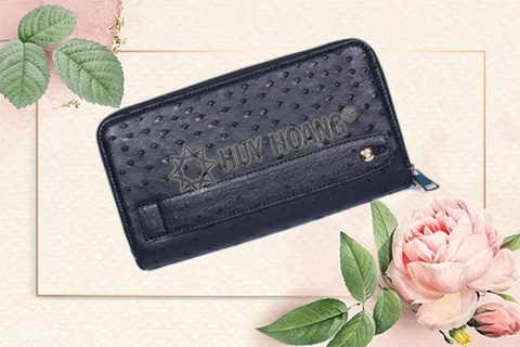 Top mẫu ví da handmade nữ fashion từ da đà điểu thật đáng có