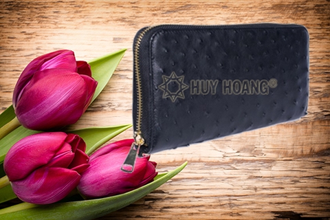 Ví da cầm tay nữ da đà điểu ý nghĩa dành tặng phái đẹp 2021