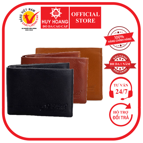 Ví nam da bò sang trọng màu da, đen, nâu HD2104-05-06