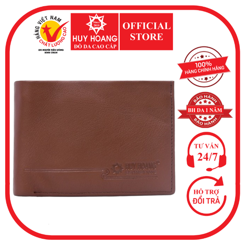 Bóp nam Huy Hoàng sang trọng màu nâu HD2106