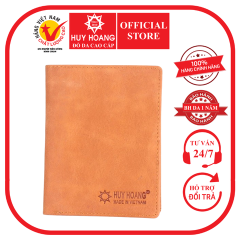 Bóp nam Huy Hoàng kiểu đứng màu da HD2107