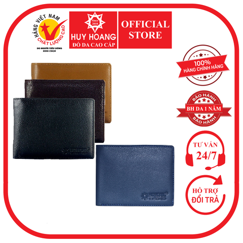 Ví nam da bò cao cấp màu da, đen, nâu, xanh đậm HD2113-14-15-37