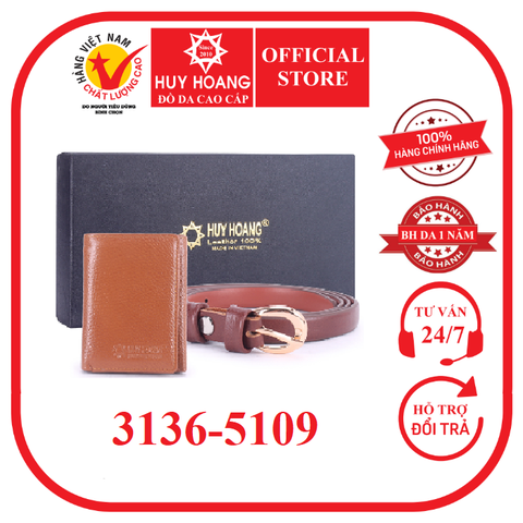 Ví & Thắt lưng nữ da bò màu da HD3136-HD5109