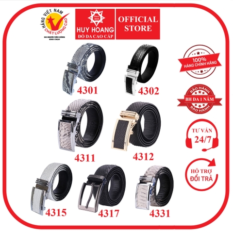 Dây nịt nam da trăn nhiều loại nhiều màu HD4301-02-11-12-15-17-31