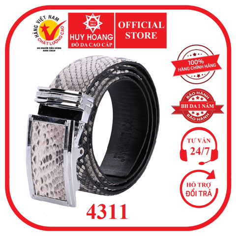 Dây nịt nam da trăn 4P màu da nguyên thủy HD4311