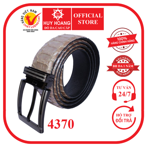 Dây nịt nam da trăn Vip 4P đầu kim màu hồng phấn HD4370